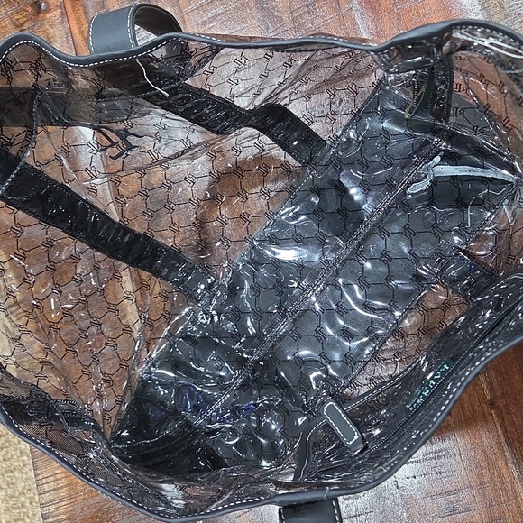 Lauren Ralph Lauren Black and Clear Tote Bag - Picture 8 of 11